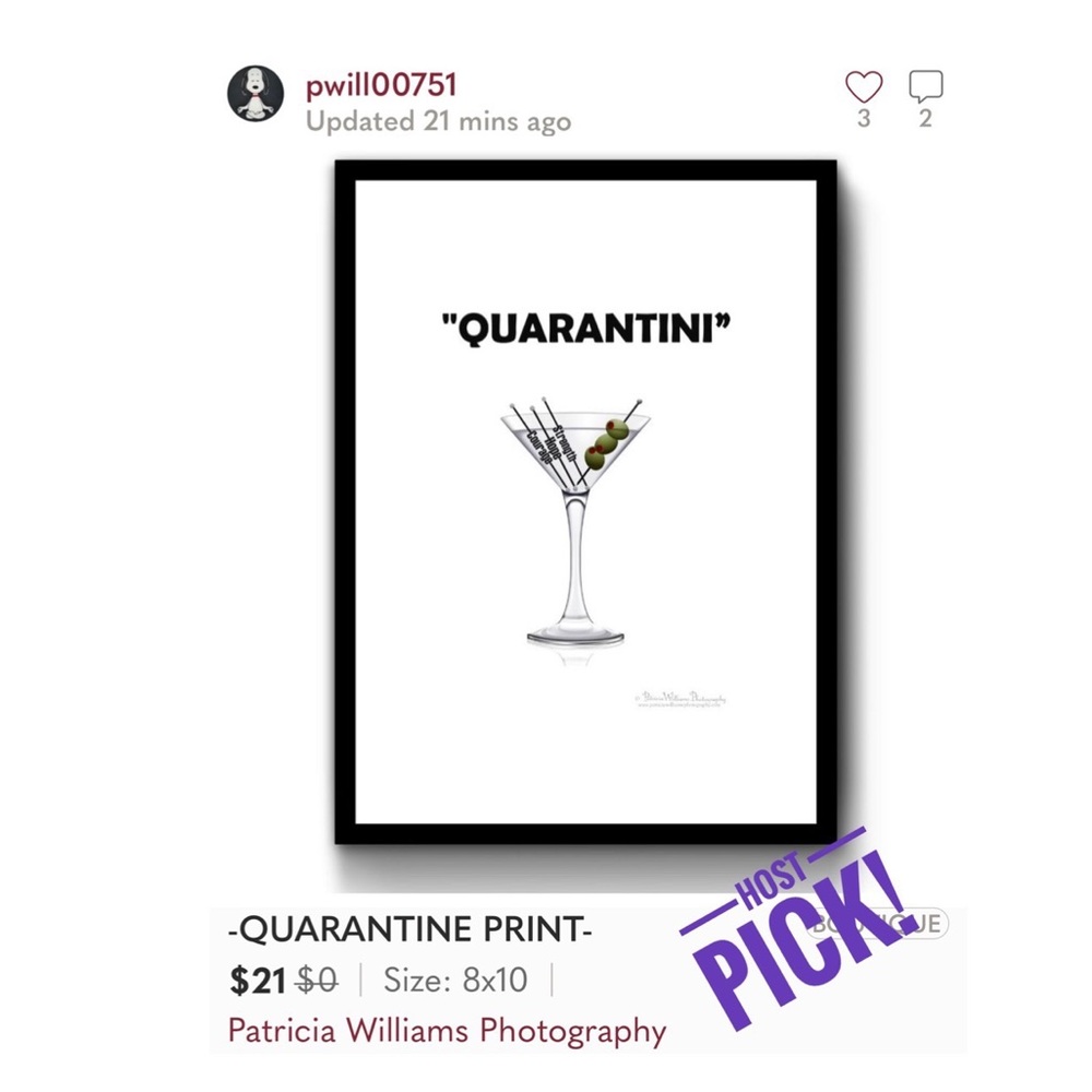 🎉 HOST PICK!! 🎉QUARANTINE PRINT-